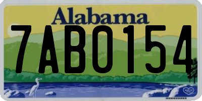 AL license plate 7AB0154