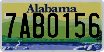 AL license plate 7AB0156