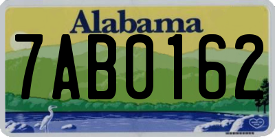 AL license plate 7AB0162