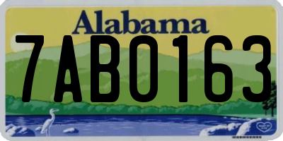 AL license plate 7AB0163