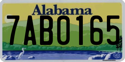 AL license plate 7AB0165