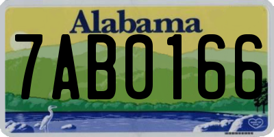 AL license plate 7AB0166
