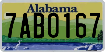 AL license plate 7AB0167