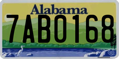 AL license plate 7AB0168