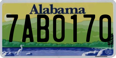 AL license plate 7AB0170