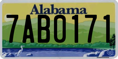 AL license plate 7AB0171