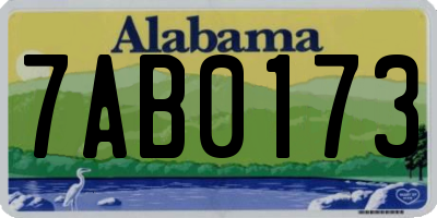 AL license plate 7AB0173
