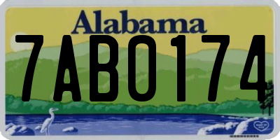 AL license plate 7AB0174
