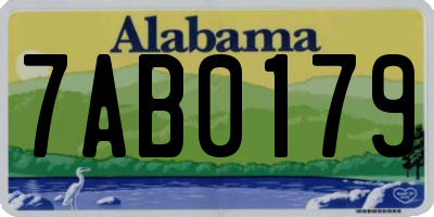 AL license plate 7AB0179