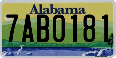 AL license plate 7AB0181