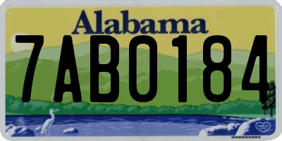 AL license plate 7AB0184