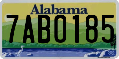 AL license plate 7AB0185