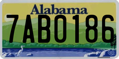 AL license plate 7AB0186