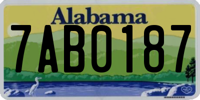 AL license plate 7AB0187