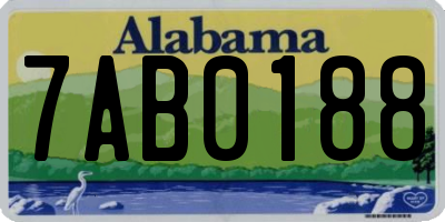 AL license plate 7AB0188