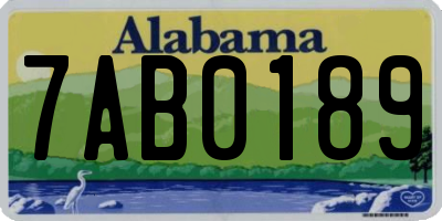 AL license plate 7AB0189
