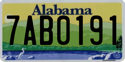 AL license plate 7AB0191