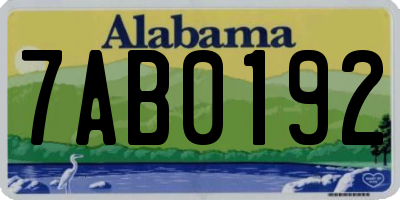 AL license plate 7AB0192