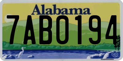 AL license plate 7AB0194
