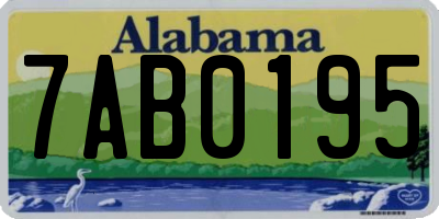 AL license plate 7AB0195