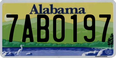 AL license plate 7AB0197