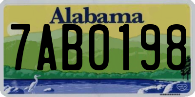 AL license plate 7AB0198