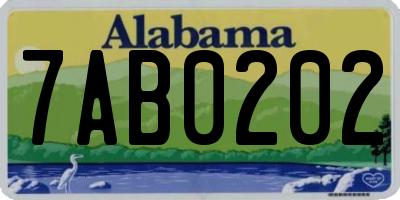 AL license plate 7AB0202
