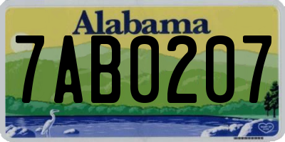 AL license plate 7AB0207
