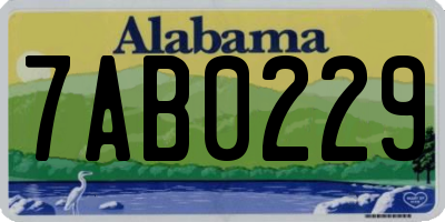 AL license plate 7AB0229