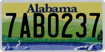 AL license plate 7AB0237