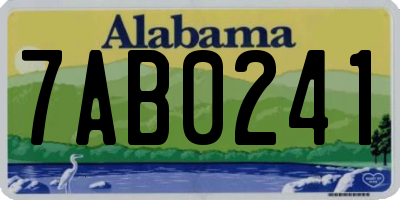 AL license plate 7AB0241