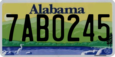 AL license plate 7AB0245
