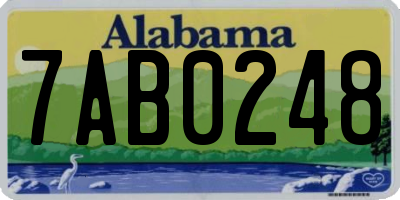 AL license plate 7AB0248