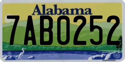AL license plate 7AB0252