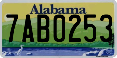 AL license plate 7AB0253