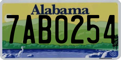 AL license plate 7AB0254