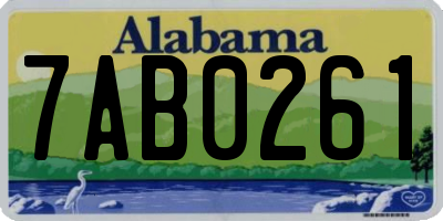 AL license plate 7AB0261