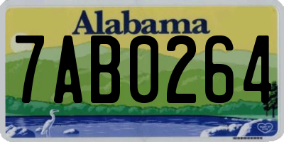 AL license plate 7AB0264