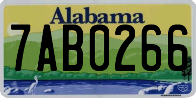AL license plate 7AB0266