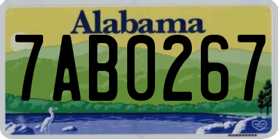 AL license plate 7AB0267