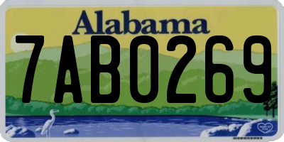 AL license plate 7AB0269
