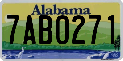 AL license plate 7AB0271