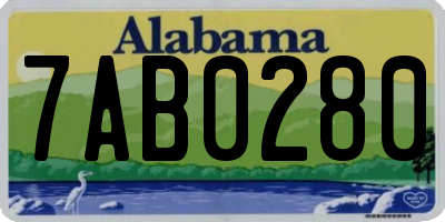 AL license plate 7AB0280