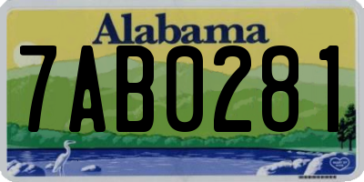 AL license plate 7AB0281