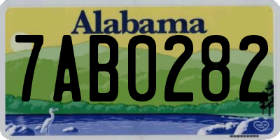 AL license plate 7AB0282