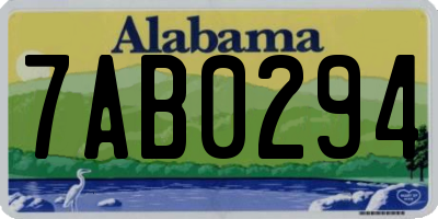 AL license plate 7AB0294