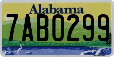 AL license plate 7AB0299