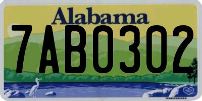 AL license plate 7AB0302