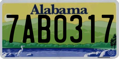 AL license plate 7AB0317