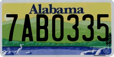 AL license plate 7AB0335